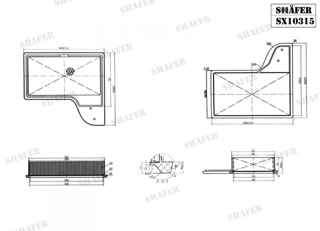 Елемент повітряного фільтра SX10315 SHAFER