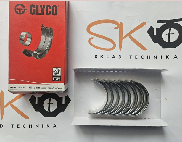 Вкладиші коленвала, корінні, комплект, стандарт (STD) H0694STD GLYCO