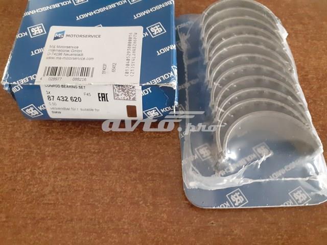 Вкладиші коленвала, корінні, комплект, 2-й ремонт (+0,50) 87432620 KOLBENSCHMIDT