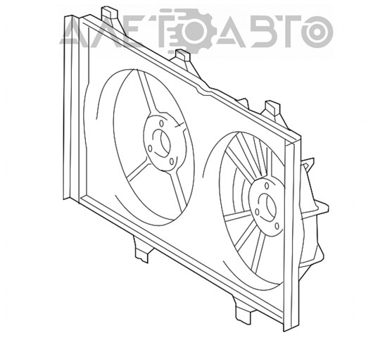 Дифузор радіатора з вентиляторами lexus es 350 toyota camry 1671131250