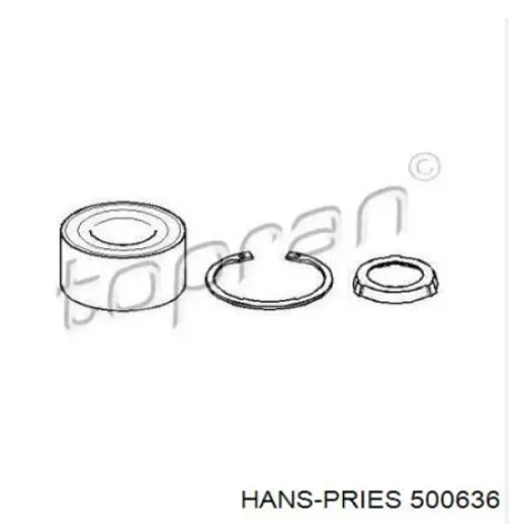 Підшипник ступиці задньої 500636 HANS PRIES