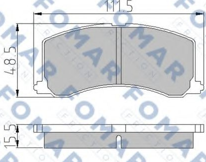 Передні гальмівні колодки 665381 ROULUNDS