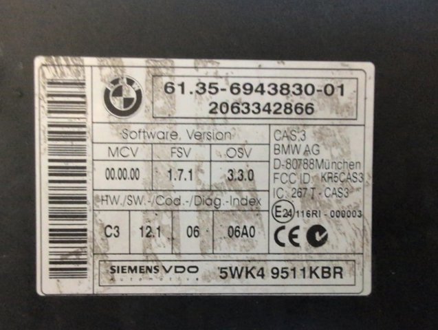 Сигналізація внутрішня 61356943830 BMW