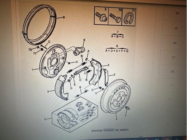 Механізм підведення (самоподвода) барабанних колодок/розвідний ремкомплект 431071