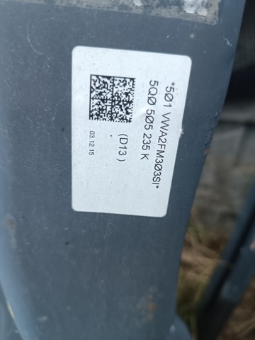 Балка задньої підвіски, підрамник 5Q0505235K VAG