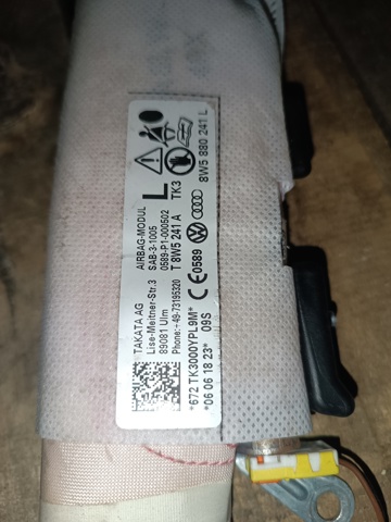 Подушка Айрбег спинки сидіння лівого 8W5880241L VAG