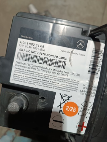 Автомобільна батарея A0019828108 MERCEDES