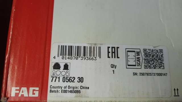 ШРУС зовнішній 771056230 FAG