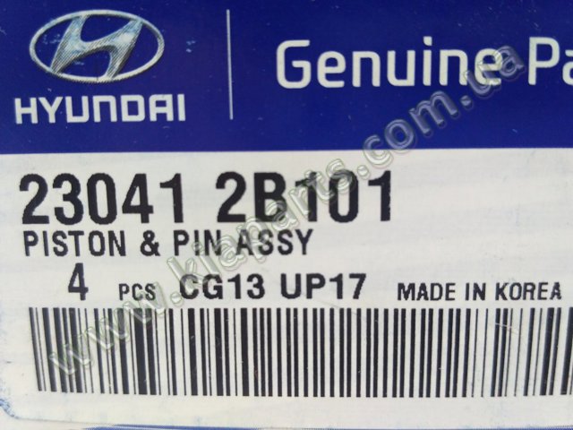 Поршень в комплекті на 1 циліндр, STD 230412E000 HYUNDAI