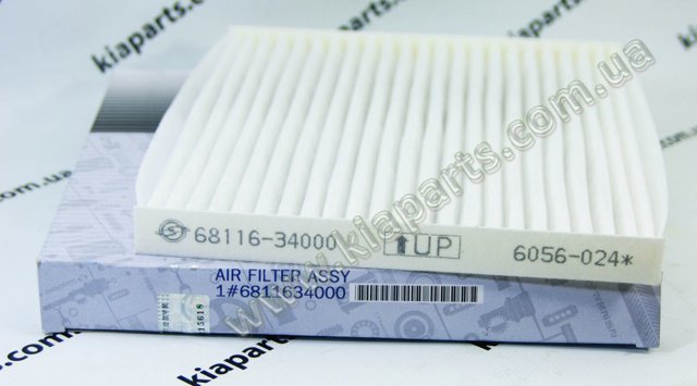 Фільтр, повітря у внутрішній простір 6811634000 SSANG YONG