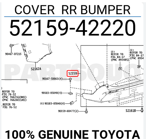 Бампер задній 5215942220 TOYOTA