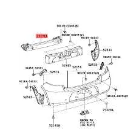 Шина бампера заднього 5217106130 TOYOTA