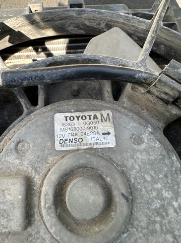 Електродвигун вентилятора системи охолодження 163630G050 TOYOTA