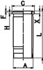 Гільза поршнева 89861110 KOLBENSCHMIDT