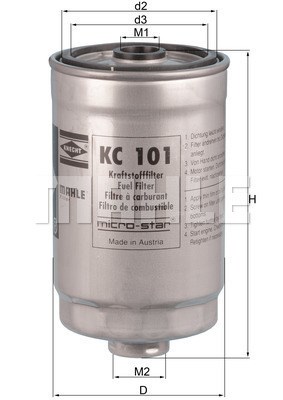 Фільтр паливний KC101 MAHLE