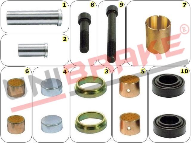 Ремкомплект суппорта гальмівного, переднього UNB7021 UNI-BRAKES