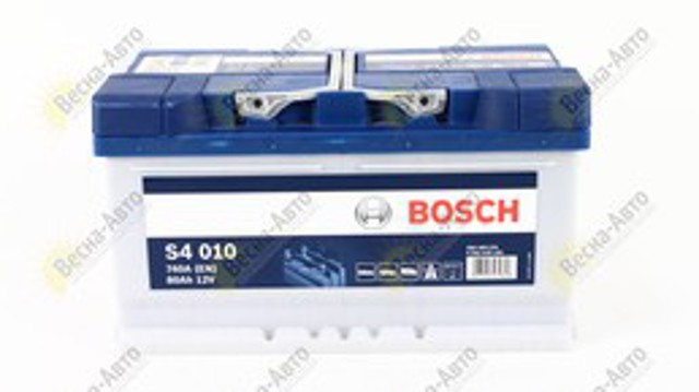 Аккумулятор, bosch s4 80ah/740a (r+, 315x175x175) 0 092 S40 100