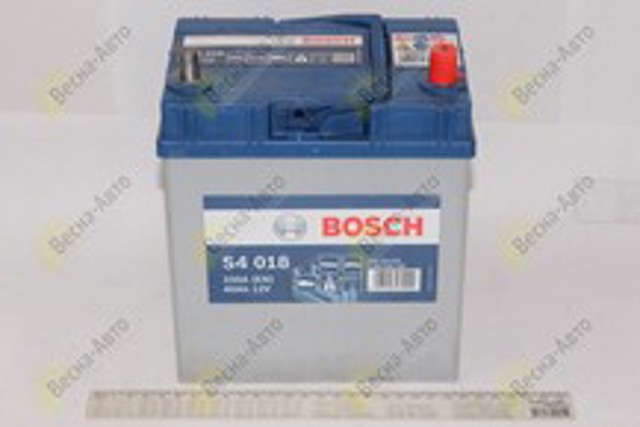 Аккумулятор, bosch s4 40ah/330a (r+, 187x127x227) (тонкі клеми) 0 092 S40 180