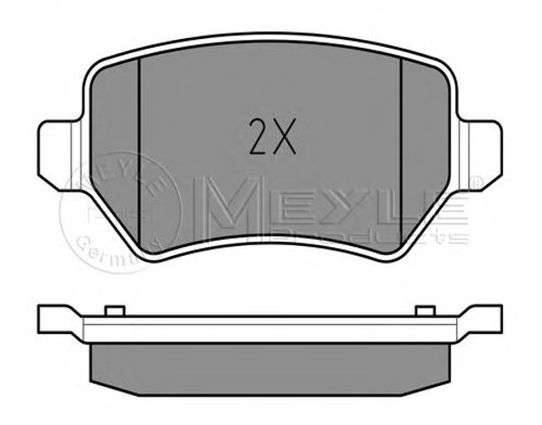 Задні гальмівні колодки 0252341715PD MEYLE
