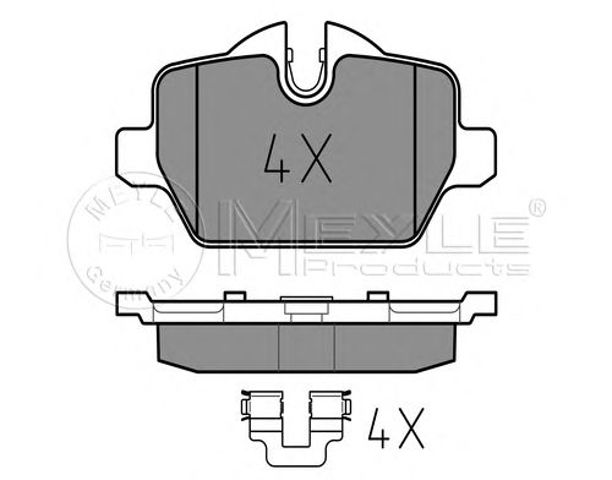 Колодки гальмові задні, дискові 0252362316PD MEYLE