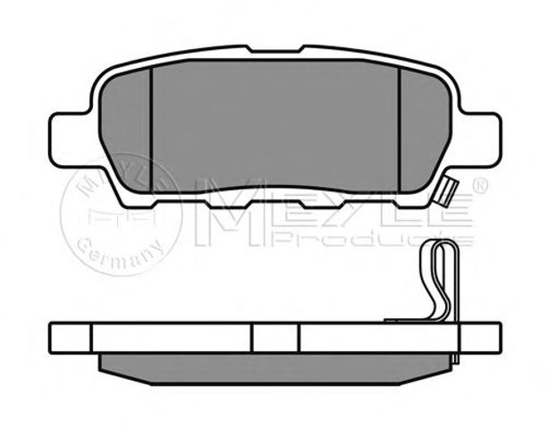 Задні колодки 0252387114W MEYLE