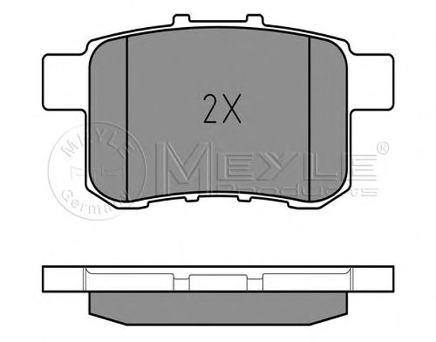 Задні колодки 0252443514W MEYLE