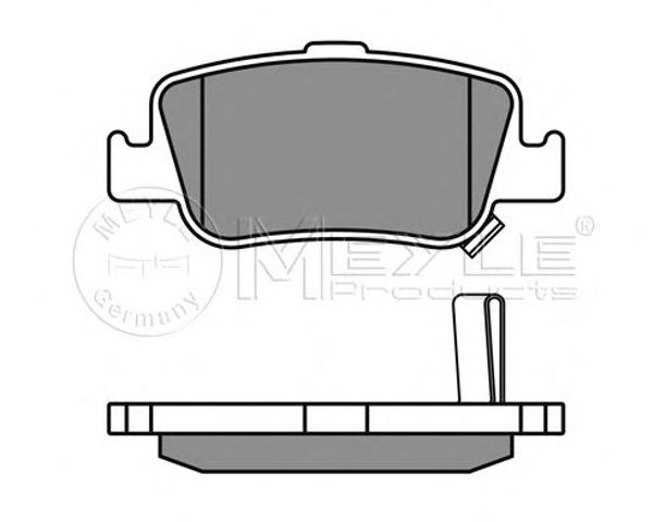 Задні колодки 0252466415W MEYLE