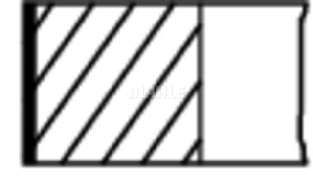 Кільця поршневі vag 76,51 1,2x1,2x2 (вир-во mahle) 02801N0