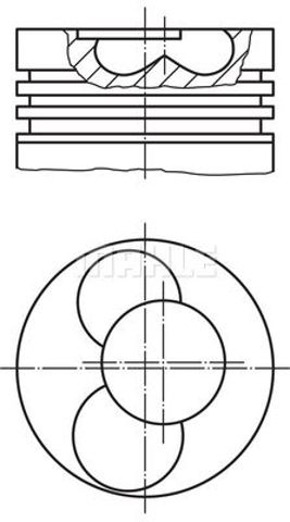 Поршень в зборі 0304102 MAHLE