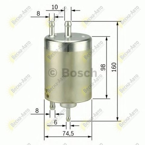 Bosch f5003/1 h=156mm фільтр паливний(4трубки) db w202/210 1,8-5,8 m111-113137 0 450 915 003
