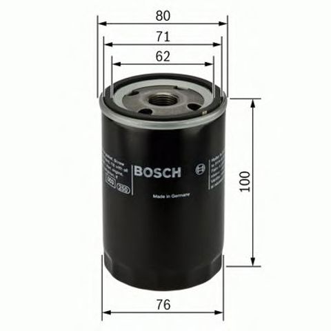 Bosch p3367 h=100mm фільтр масляний jaguar s-type, xj, xk 99- 0 451 103 367
