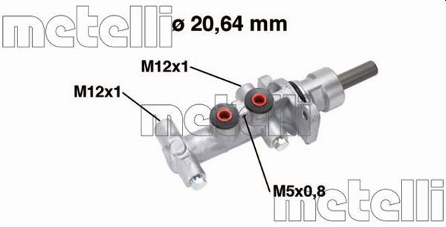 Циліндр головний гальма (Гідротормоз) 050768 METELLI