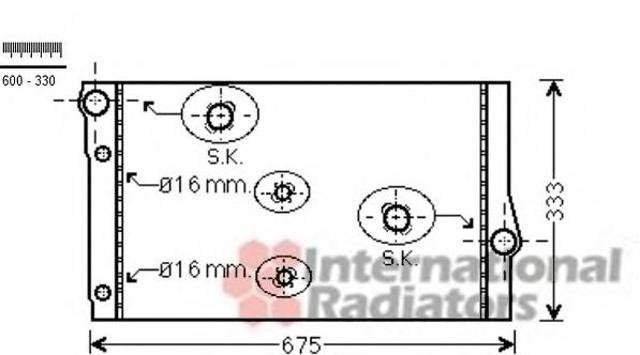 Радіатор основний 06002410 VAN WEZEL
