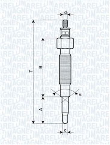 Свіча накалу 062900019304 MAGNETI MARELLI