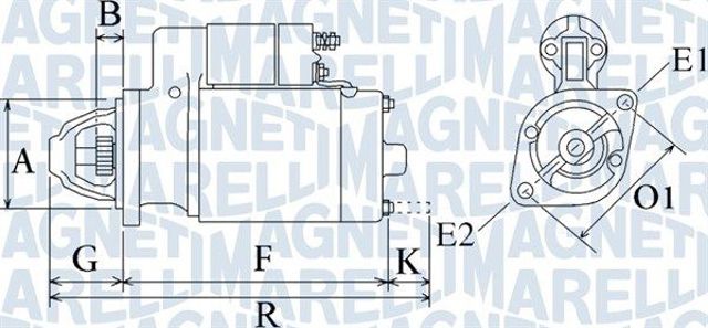 Magneti marelli hyundai стартер elantra, matrix, tucson, kia cerato, carens
