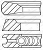 Комплект поршневих кілець на 1 циліндр, STD. 0814360000 GOETZE