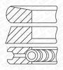 Комплект поршневих кілець на 1 циліндр, STD. Пежо Експерт