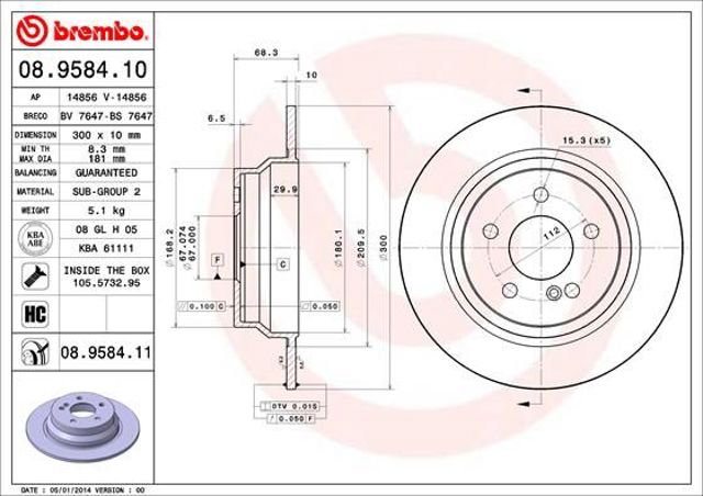 Дискові гальма 08958411 BREMBO