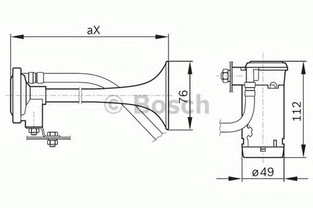 Сигнал звукової, клаксон 0986320003 BOSCH