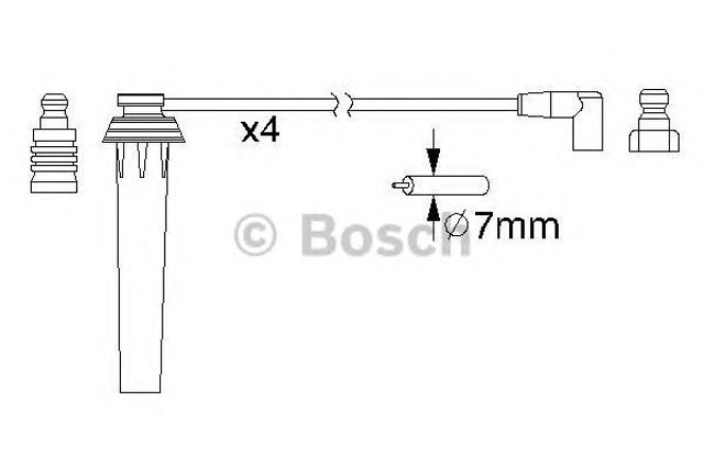 Дріт високовольтний 0986357192 BOSCH