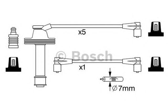 Дріт високовольтні, комплект 0986357232 BOSCH