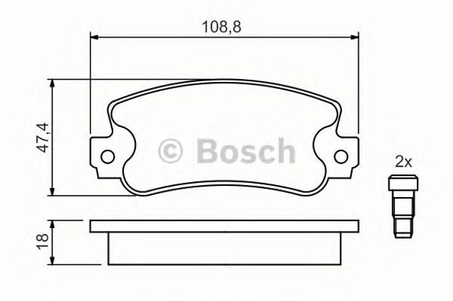 Bosch гальмівні колодки перед, fiat uno 1,0/1,5 89-02 seat ibiza -93 0 986 424 098