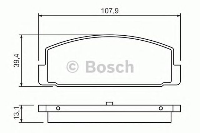 Комплект задніх колодок 0986424295 BOSCH