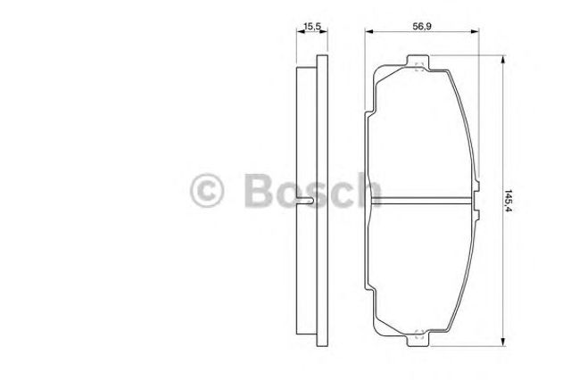 Передні гальмівні колодки 0986424319 BOSCH