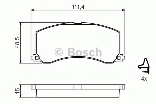 Bosch suzuki гальмівні колодки передн, baleno 95- 0986424465