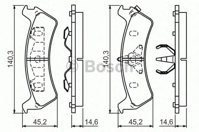 Колодки гальмівні задні, дискові 0986424655 BOSCH
