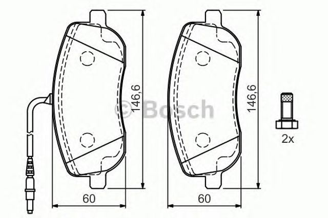 Bosch гальмівні колодки дискові fiat scudo  1,9d 2,0jtd 02- 0 986 424 789