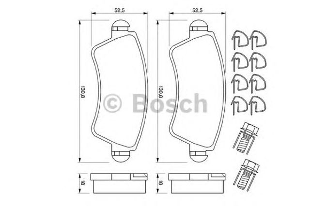 Гальмівні колодки 0986424801 BOSCH