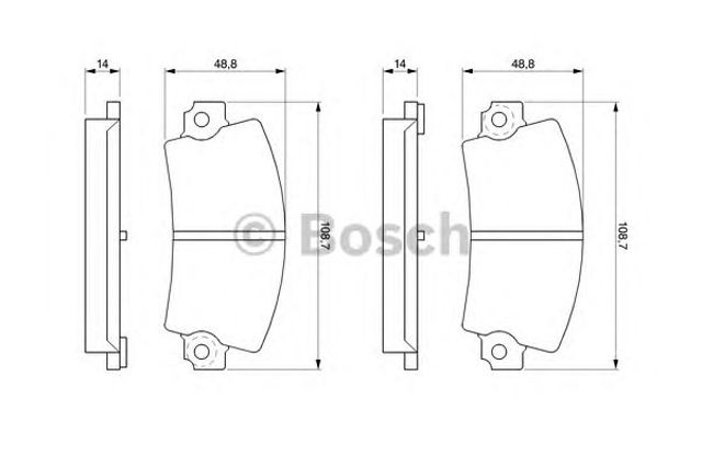 Bosch гальмівні колодки задн, renault 21, 25, espace 1,6-2,9 (c abs [-] 0 986 463 490