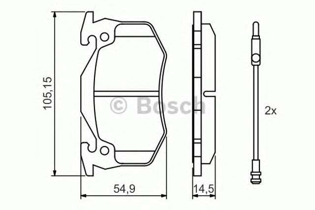 Колодки гальмівні дискові комплект 0986466346 BOSCH